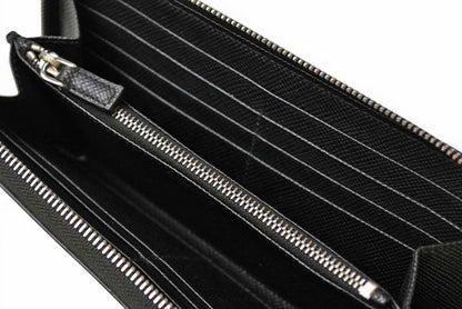Prada Wallet Zip Around Saffiano Black — view 8