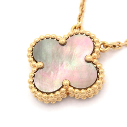 Van Cleef & Arpels Necklace Vintage Alhambra 18k Pink Gold Gray Mother of Pearl — view 3
