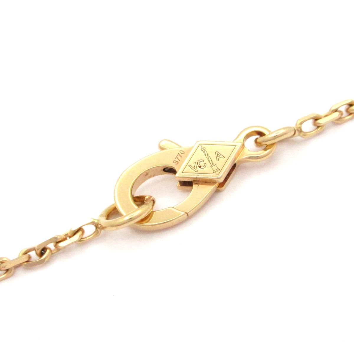 Van Cleef & Arpels Necklace Vintage Alhambra 18k Pink Gold Gray Mother of Pearl — view 4