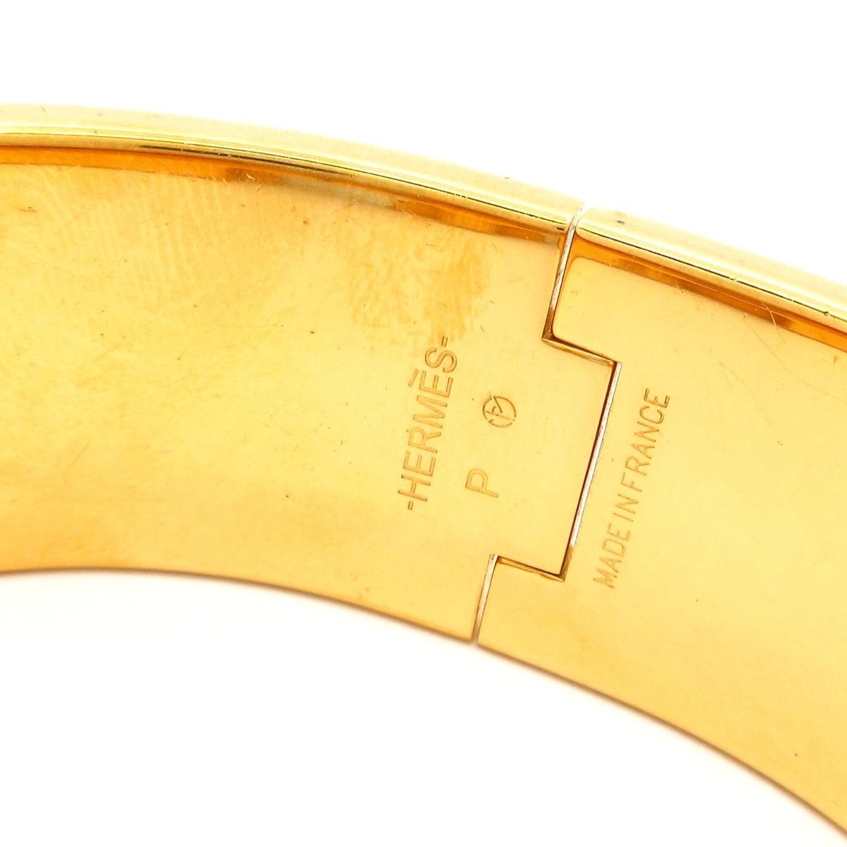 Hermes Bangle Clic Clac Gold Brown Bracelet — view 4