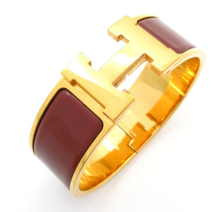 Hermes Bangle Clic Clac Gold Brown Bracelet — view 6