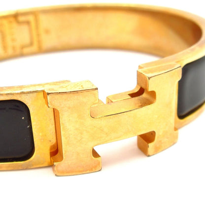 Hermes Bangle Click Gold Black Bracelet — view 5