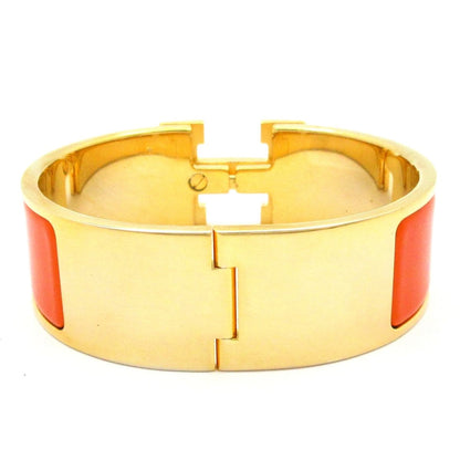 Hermes Bangle Clic Clac Gold Orange Bracelet — view 3
