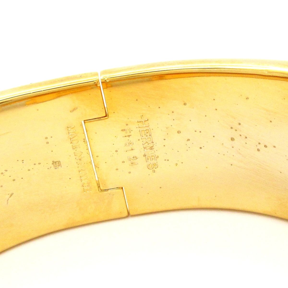 Hermes Bangle Clic Clac Gold Orange Bracelet — view 4