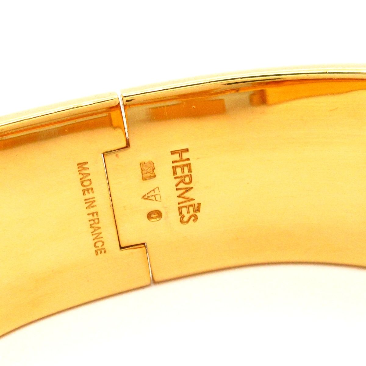 Hermes Bangle Clic Clac Gold Dark Navy Bracelet — view 4