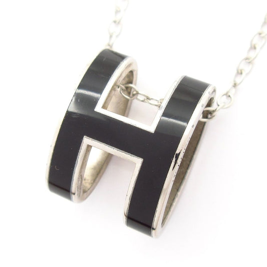 Hermes Necklace Pop Silver Black