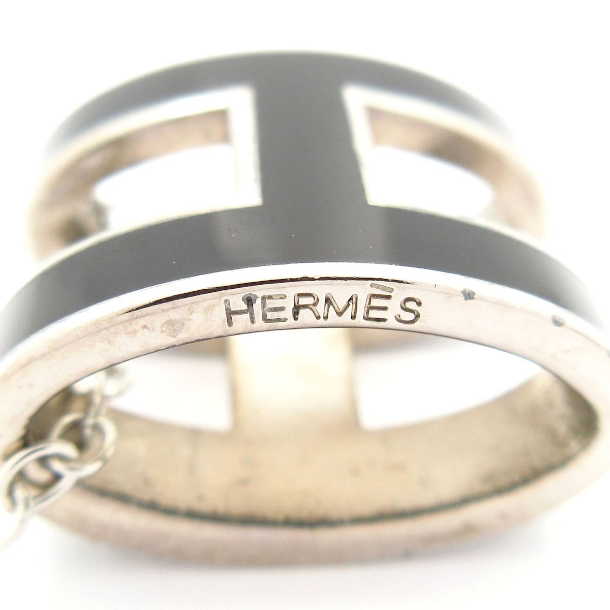 Hermes Necklace Pop Silver Black — view 5