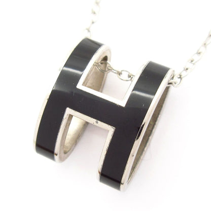 Hermes Necklace Pop Silver Black — view 3