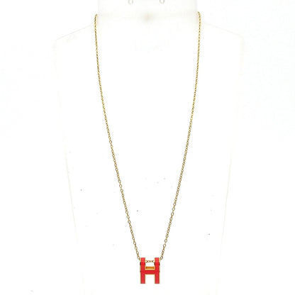 Hermes Necklace Pop Gold Pink — view 2