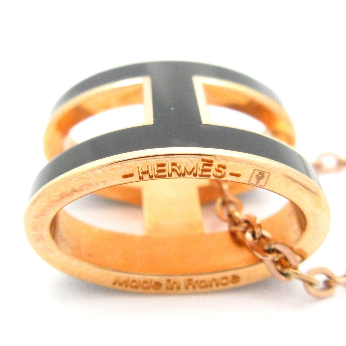 Hermes Necklace Pop Pink Gold Black — view 5