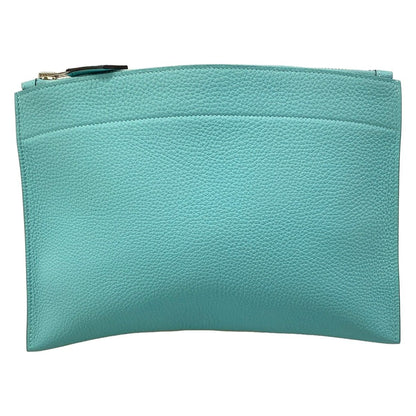 Hermes Clutch Bazaar Light Blue Silver
