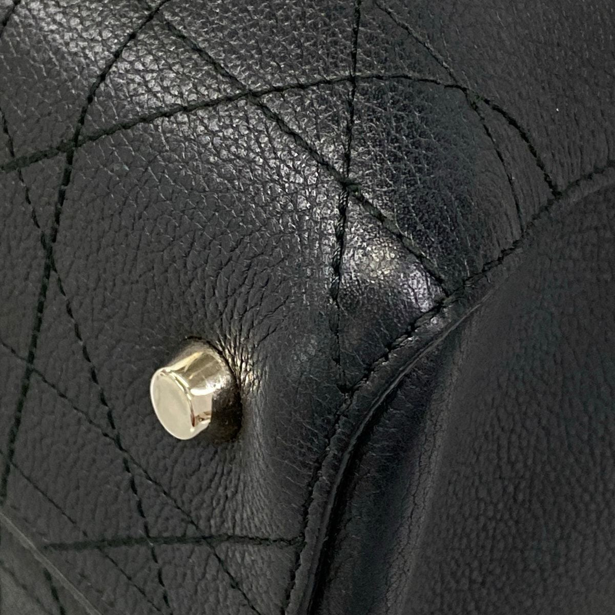 Dior Shoulder Bag Cannage Stitch Black Leather — view 6