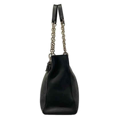 Dior Shoulder Bag Cannage Stitch Black Leather — view 4
