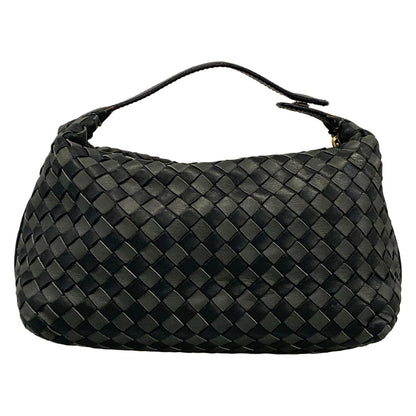 Bottega Veneta Handbag Intrecciato Black Dark Gray Leather — view 3