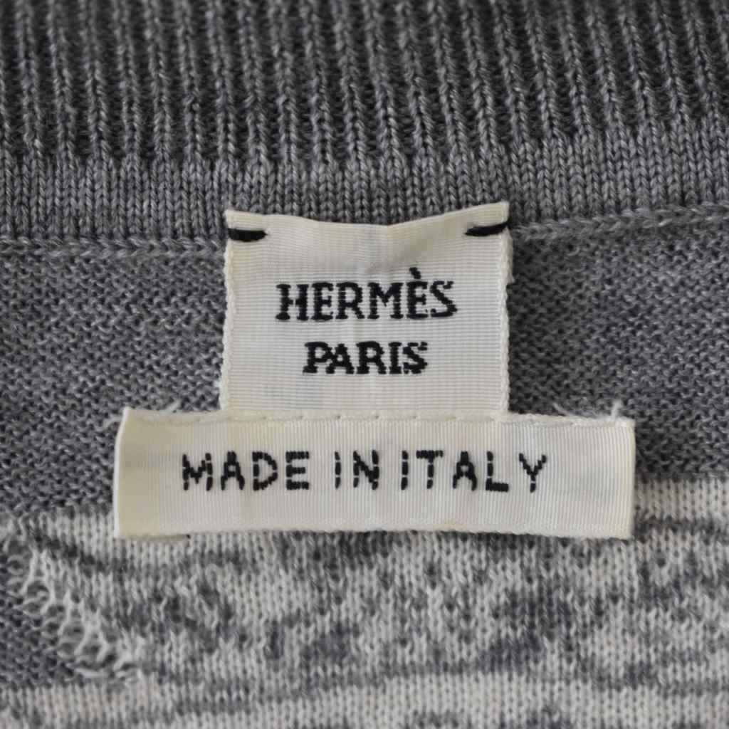 Hermes Jungle Love Knit Sweater Short Sleeve Crew Neck Pullover Cashmere Silk — view 4