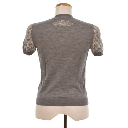 Hermes Jungle Love Knit Sweater Short Sleeve Crew Neck Pullover Cashmere Silk — view 3