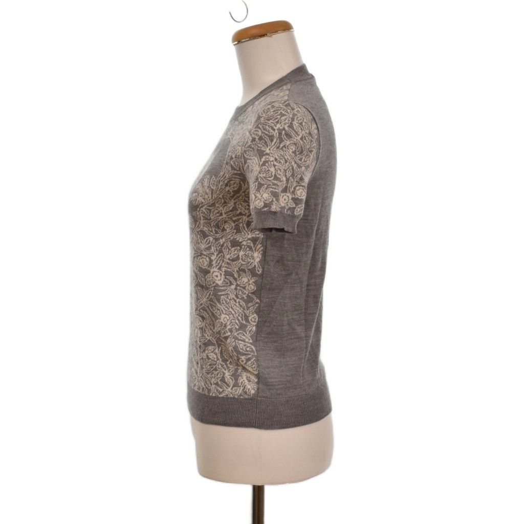 Hermes Jungle Love Knit Sweater Short Sleeve Crew Neck Pullover Cashmere Silk — view 2
