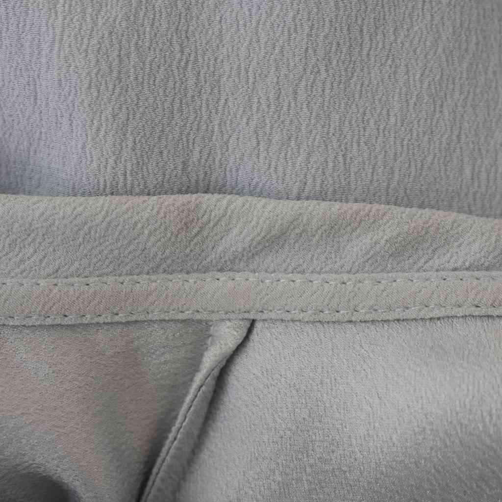 Hermes Blouse Shirt Top Bowtie Long Sleeve Logo Embroidery 34 Light Blue — view 5