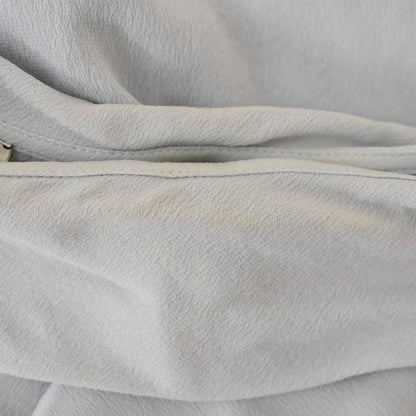Hermes Blouse Shirt Top Bowtie Long Sleeve Logo Embroidery 34 Light Blue — view 7