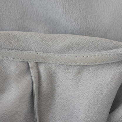 Hermes Blouse Shirt Top Bowtie Long Sleeve Logo Embroidery 34 Light Blue — view 4