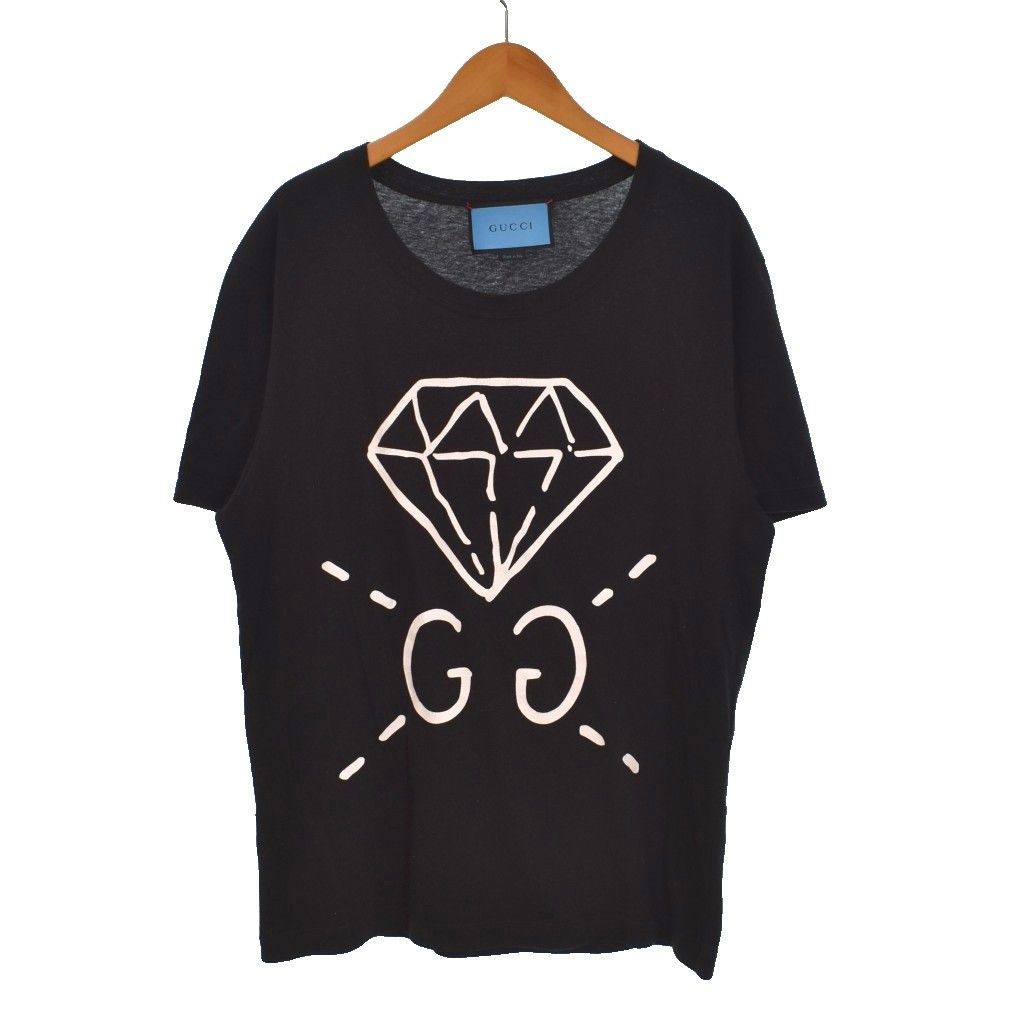 Gucci Ghost T-Shirt Diamond Print GG Front