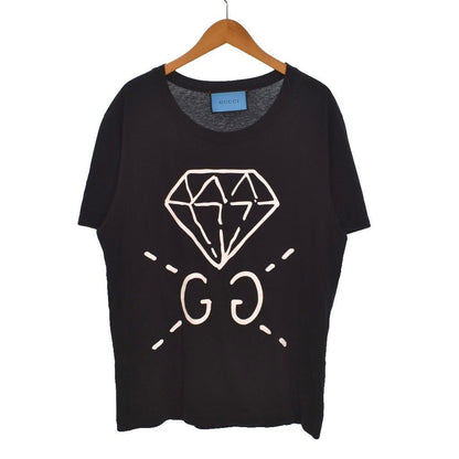 Gucci Ghost T-Shirt Diamond Print GG Front