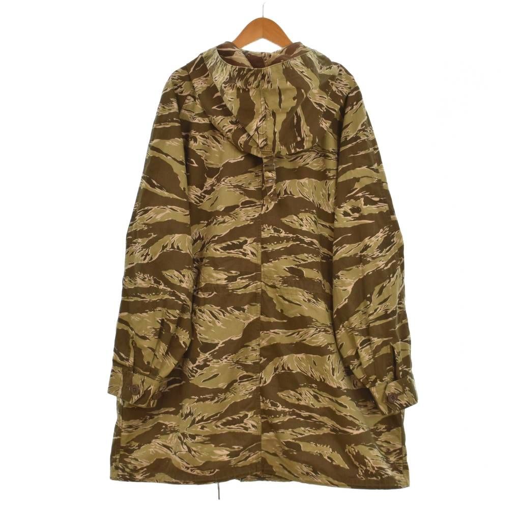 Celine Mod Coat Military Jacket Hoodie Hood Camo Pattern Zip Up Front Pocket XS — view 2
