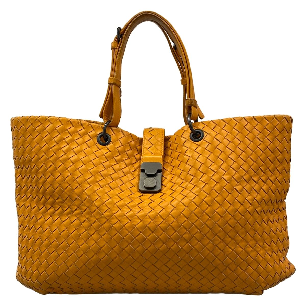 Bottega Veneta Tote Intrecciato Yellow Leather