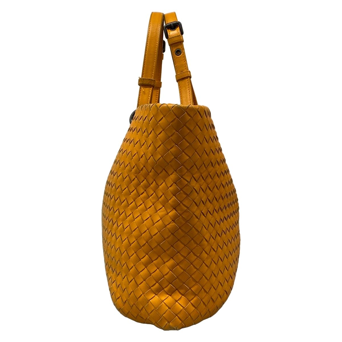 Bottega Veneta Tote Intrecciato Yellow Leather — view 2
