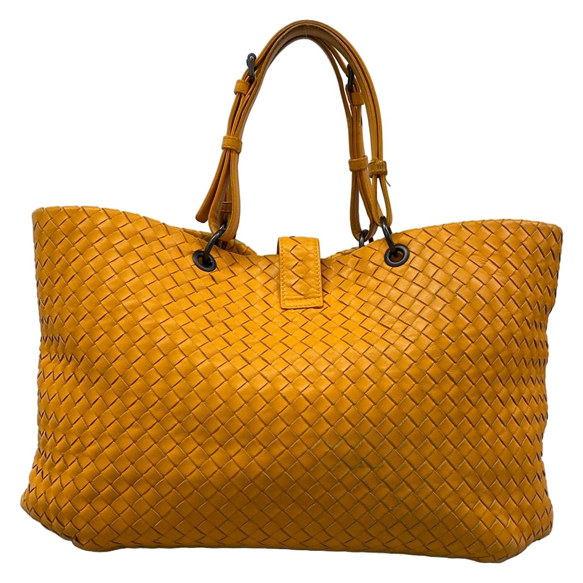 Bottega Veneta Tote Intrecciato Yellow Leather — view 3