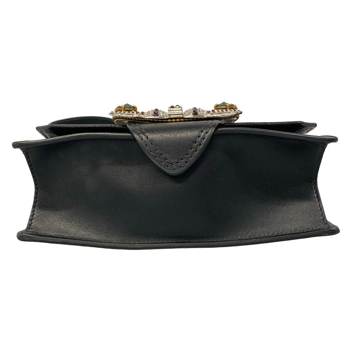 Miu Miu Shoulder Bag Madras Black Bijuu Leather — view 5
