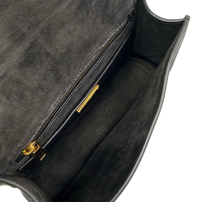 Miu Miu Shoulder Bag Madras Black Bijuu Leather — view 7