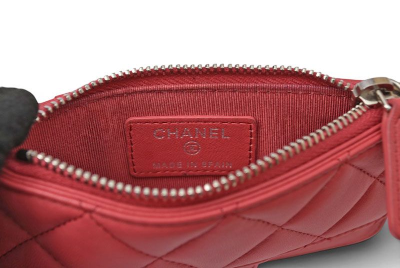 Chanel Coin Case Card Fragment Lambskin Pink — view 7
