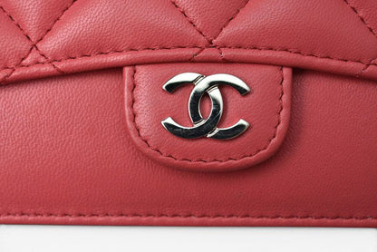 Chanel Coin Case Card Fragment Lambskin Pink — view 3