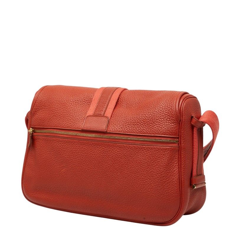 Hermes Bourlang Crossbody Shoulder Bag Rose Gyre Orange Taurillon Clemence — view 2