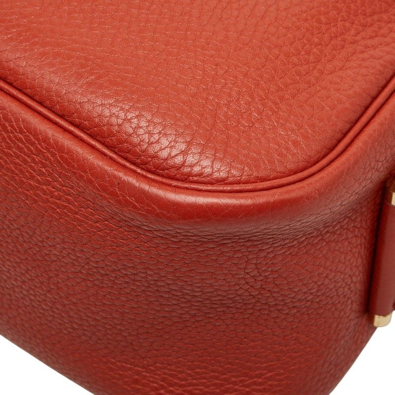 Hermes Bourlang Crossbody Shoulder Bag Rose Gyre Orange Taurillon Clemence — view 6