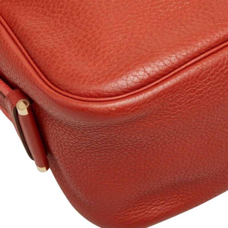 Hermes Bourlang Crossbody Shoulder Bag Rose Gyre Orange Taurillon Clemence — view 7