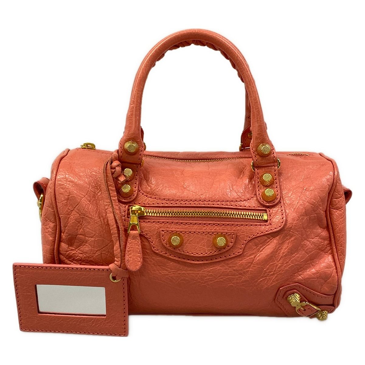 Balenciaga Handbag Classic Mini Twig Salmon Pink Leather