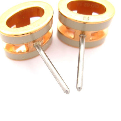 Hermes Earrings Mini Pop Light Gray Ju Pink Gold — view 4