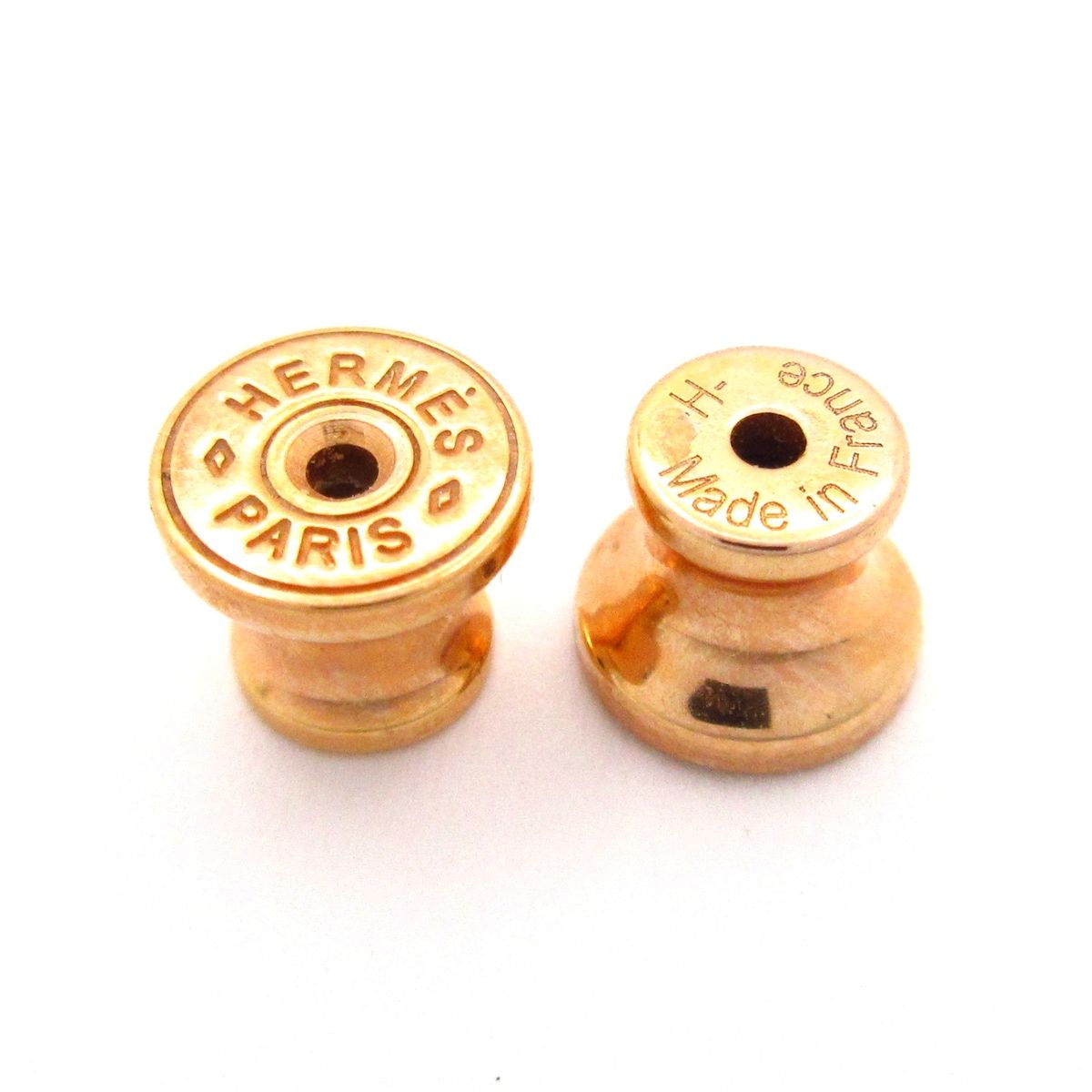 Hermes Earrings Mini Pop Light Gray Ju Pink Gold — view 6