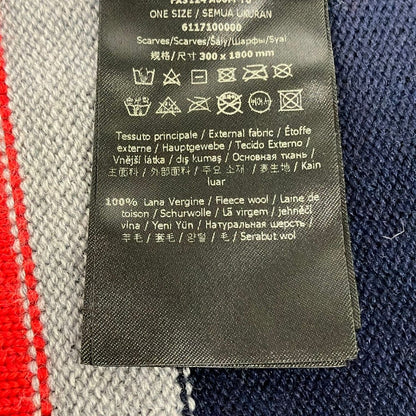 Fendi Scarf Dark Navy Red Multi Wool — view 3