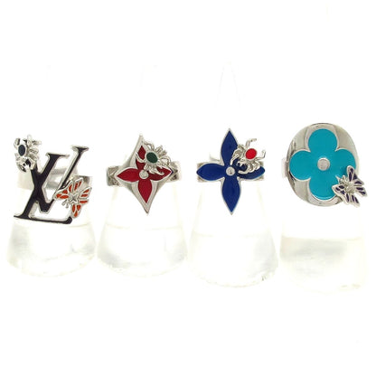 Louis Vuitton Bague Set for LV Fairy Tale Silver Red Multi Ring Items