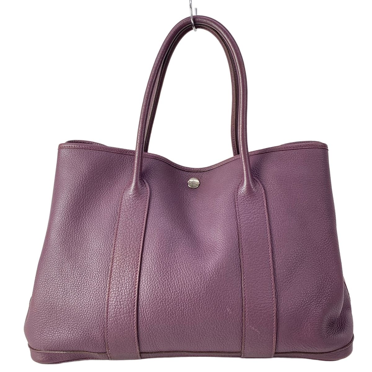 Hermes Tote Garden Party PM Cassis Silver