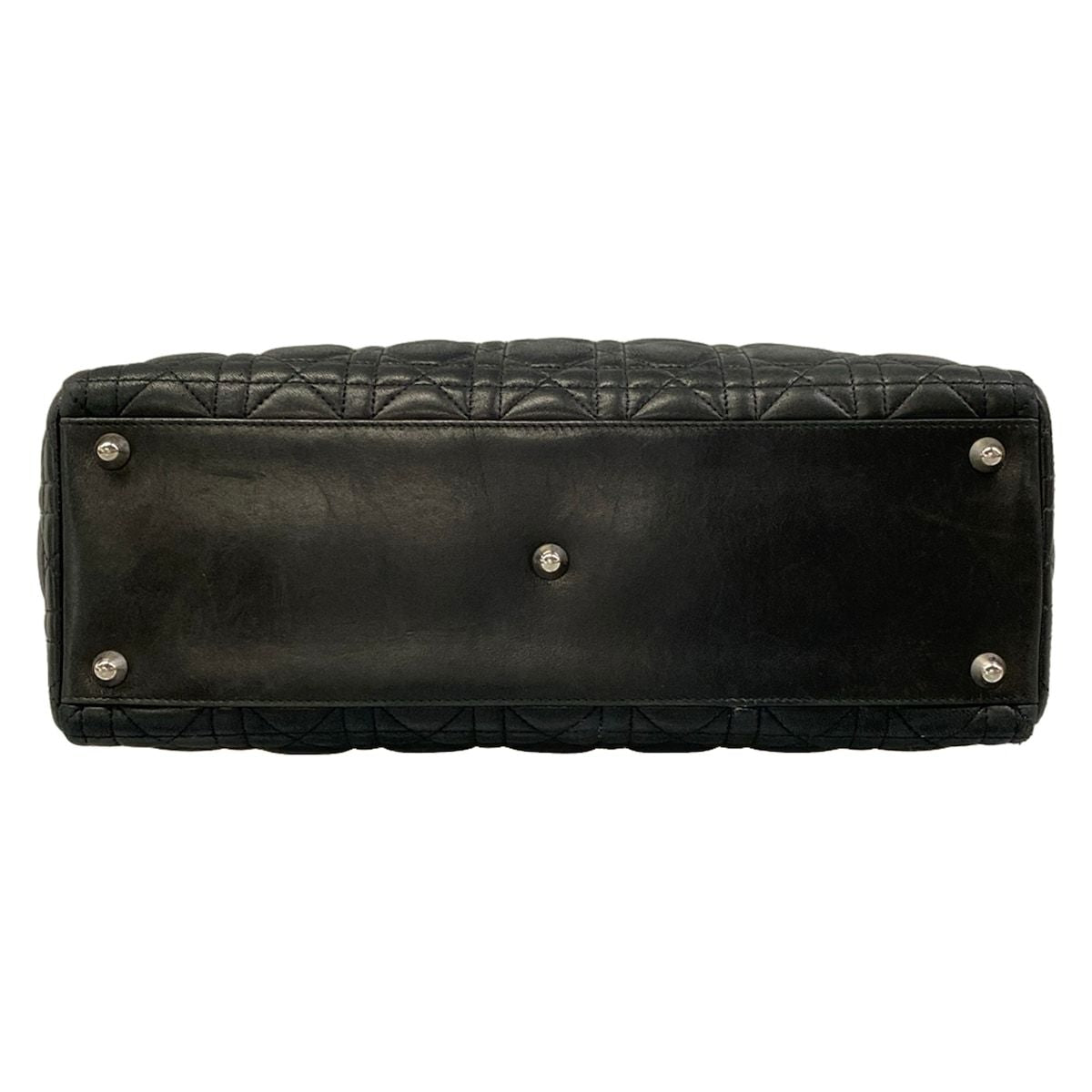 Dior Handbag Lady Large Bag Black Leather — view 5