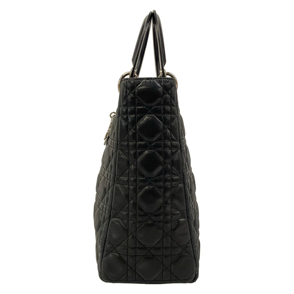 Dior Handbag Lady Large Bag Black Leather — view 4