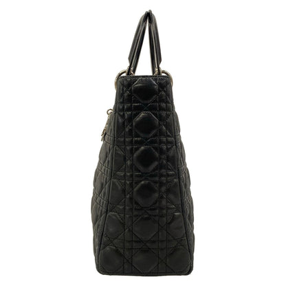 Dior Handbag Lady Large Bag Black Leather — view 4