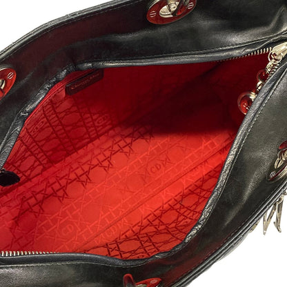 Dior Handbag Lady Large Bag Black Leather — view 7