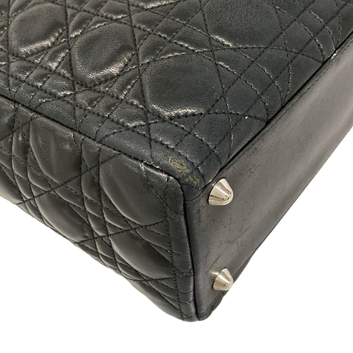 Dior Handbag Lady Large Bag Black Leather — view 6
