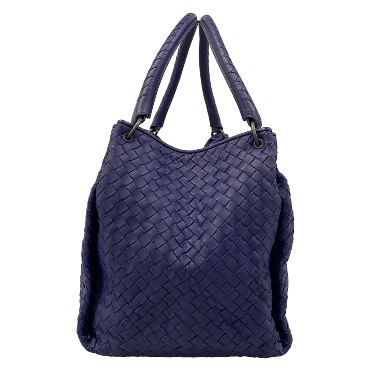 Bottega Veneta Tote Parachute Navy Leather — view 4