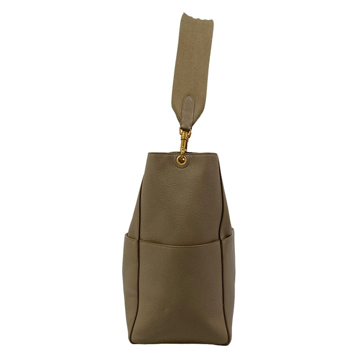 Celine Shoulder Bag Sangles Brown Leather — view 2